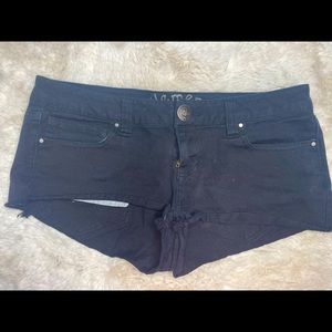 Black Jean Cut Off Shorts